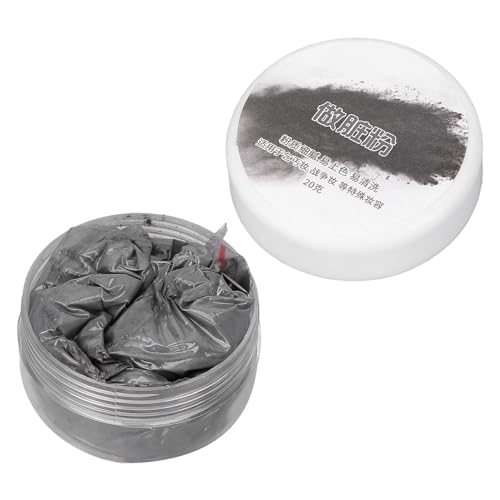 Maquillaje carbonizado ceniza polvo cara sucia efectos especiales herramienta cosmética para disfraces de Halloween gris oscuro 20g