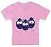 HARIZ T-shirt per bambini, motivo: mirtilli e frutti estivi, con biglietto di zucchero filato rosa, 15-24 mesi, 80-92 cm