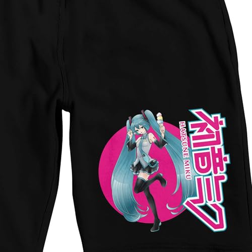 Bioworld Hatsune Miku Character & Type Men's Black Sleep Pajama Shorts2