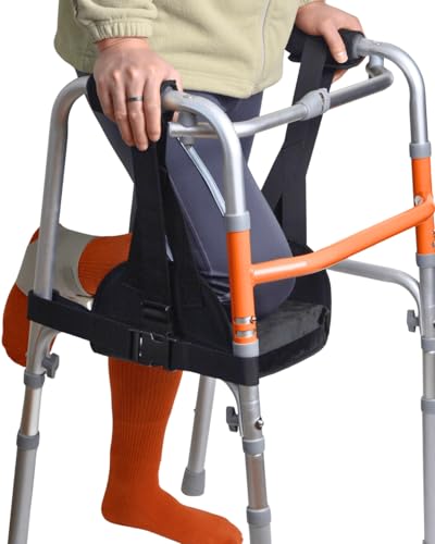 Caredgitz Walker Knee Sling, Adjustable Knee Rest with Padding for Surgery Recovery, Alternative to Crutches & Knee Scooters for Non Weight Bearing, Walker Accessories for Ankle/Foot Injuries