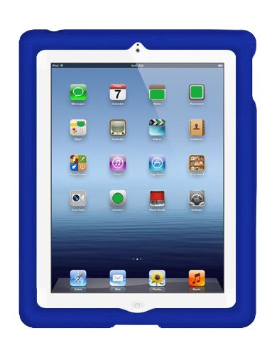 Bobj Rugged Case for iPad 4, iPad 3, iPad 2 (not for iPad Air) - BobjGear Custom Fit - Patented Venting - Sound Amplification - BobjBounces Kid Friendly - Batfish Blue