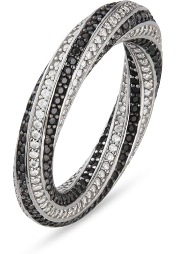 Bague femme argent 925 recyclé JETTE éclat durable en oxyde de zirconium