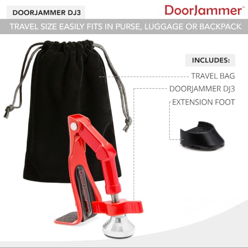 Image of PennElcom DoorJammer Portable Door Lock Brace for Home Security & Personal Protection | Steel Design Works on Carpet, Tiles, Wood, Laminated Floors | Travel, Hotel, Office & Commercial Use (DJ3)