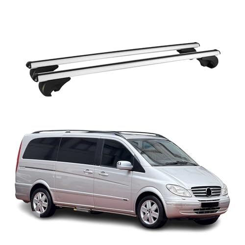 OMAC Dachträger für Mercedes Viano Vito W639 2003-2014 Alu Silber 2 Stangen