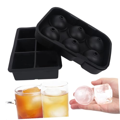 Moldes de silicona para hielo con compartimentos y tapa, 2 piezas miniatura 3