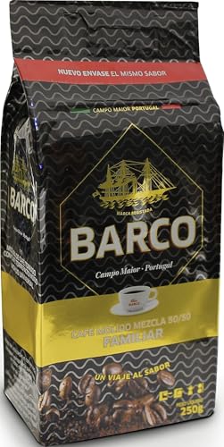 Barco Familiar - Café Molido - Sabor Pronunciado y Aromático - Mezcla Café Natural y Torrefacto 250 g