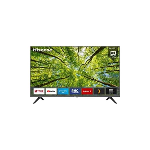 Hisense HD TV 2020 32A5600F - Smart TV Resolución HD, Natural Color Enhancer, Dolby Audio, Vidaa U 2.5 con IA, HDMI, USB, Salida Auriculares, Negro