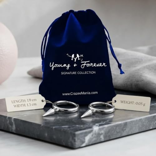 Image of Young & Forever Gift Stainless Steel Hoop Stud Earrings for Men and Boys