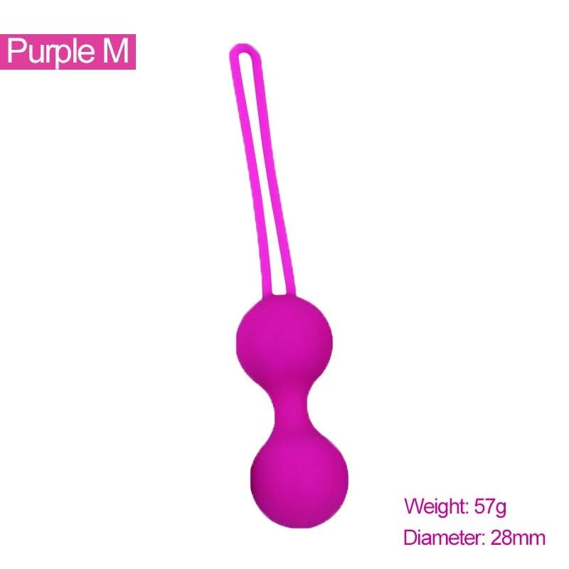 Boules de geisha | Boules Vaginales | Balles Kegel pour Exercices de Plancher Pelvien | Appareil de Rééducation et Musculation | Jouet sexuel pour femme | Jouet Intime (Violet, M)