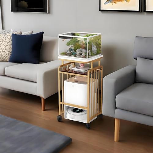 Meuble de rangement sous vide robot et table de chevet peu encombrant