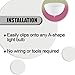 Ciata Lighting 4-3/4 Inch Ceiling Light Cover Fixture for A-Shape Bulb, Clip On Lamp Shade for Ceiling Light Bulb, 7-3/4 Inch Diameter Dome Shape Shade Bulb Cover for Indoor Location, White, Pack of 2