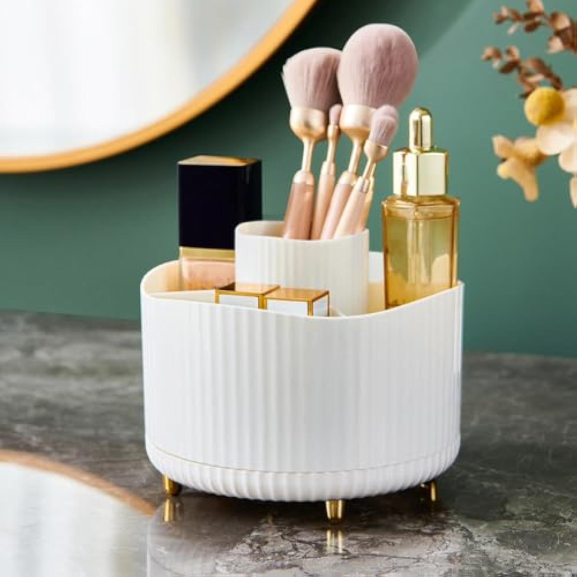 360 Rotating Cosmetic Display Case for Dressing Table