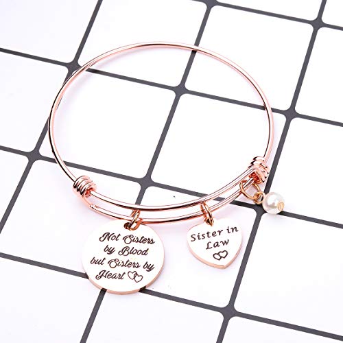 Sister in Law Bracelet Sister of The Groom Gift When I Married Your Brother I Gained A Sister Wedding Jewelry3