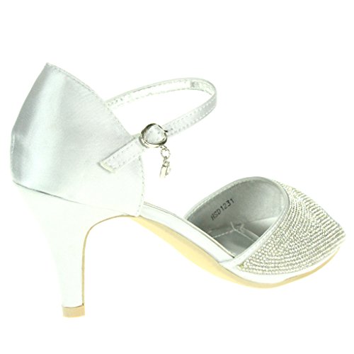 Donne le Signore Diamante Peeptoe Cinturino alla