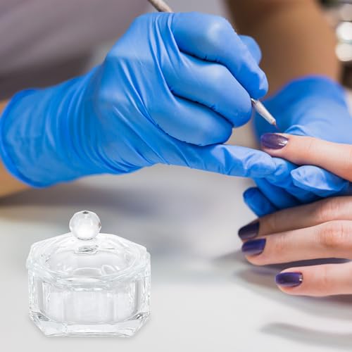 Nail Art Glass Crystal Dappen Dish con Tapa 60ml miniatura 7