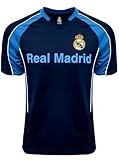 Boy's Real Madrid Performance Jersey, Youth Sizes Licensed R. Madrid Shirt (YL) Blue