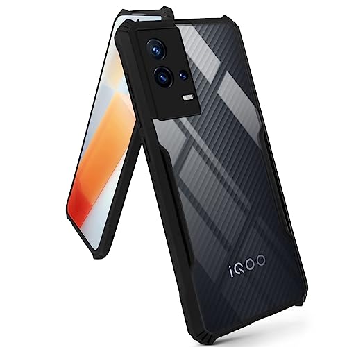 Image of Jkobi Back Cover Case for Vivo iQOO 9 5G (Shockproof with Polycarbonate Clear Panel | Professional Black)