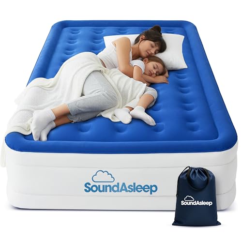 SoundAsleep Products Dream Series Luxury Air Mattress, ComfortCoil Technology, Built-in