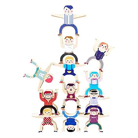 kaikki Stacking Toys, Hercules Stacking Blocks Game Interlock Toys Kids Acrobatic Troupe Balancing Toy Toddler Educational Toys Cover