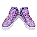 IGxx Womens Platform Glitter Shoes Black High Top Sparkly Sneakers Shiny Fashion Bling Dressy Sequin Metallic Sneakers Disco Wedding Shoes Purple Women Size 8.5