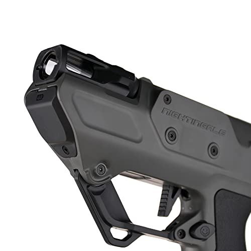 Worker Nightingale Blaster, Semi-Auto Flywheel Half Dart Blaster Pistol Toy Free Diy (Battery Not Included) Dark Green #TOP4