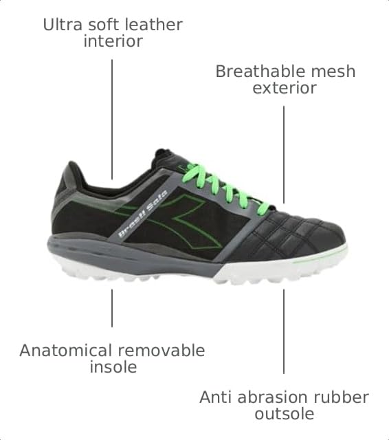 Image of Diadora Mens Brasil Sala Turf Soccer Cleats Turf