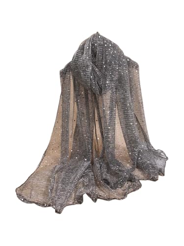 Image of Floerns Women's Sequin Bandana Square Scarf Silk Scarves Mesh Shawl and Wrap for Evening Dresses