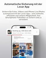 Lexar D70E 1TB Dual Drive Externe SSD,bis zu 2000 MB/s Lesen, 1800 MB/s Schreiben, Kabellose, Tragbare SSD für USB-Typ-C-/Typ-A-Geräte, Kompatibel mit iPhone 17 – Ansicht 7