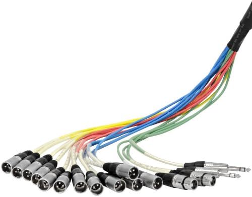 Miniatura 3 de Seismic Audio - SALS-12x4x100 - Cable de serpiente XLR Pro Stage de 12 canales de 100 pies (XLR y retornos TRS de 14") para grabación, escenario,