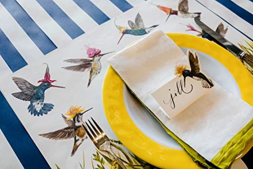 Striped Table Runner - Navy Paper Table Runner For Parties Or Weddings - American Made #TOP2