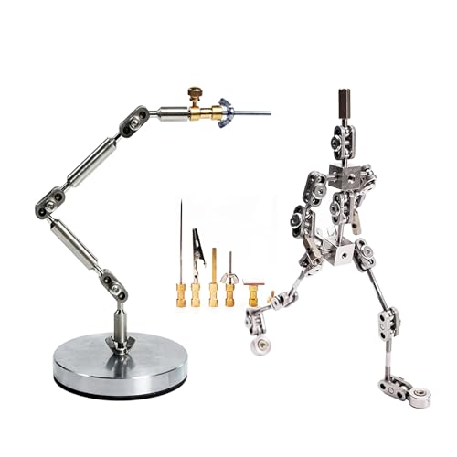 BAIYITONGDA Stop Motion Rig Stop Motion Animation Kit, Apoye el Movimiento de Sus Figuras con 5 Conectores, Figura de títere de Metal para la creación de diseño de Personajes,14cm