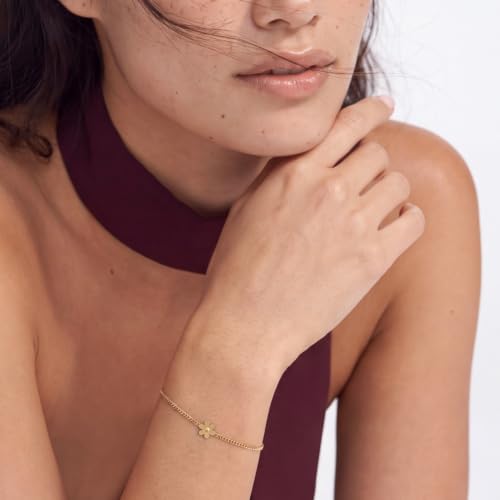 Purelei Tiny Flower Armband (Gold) – Filigranes Damen Armband – Ansicht 2