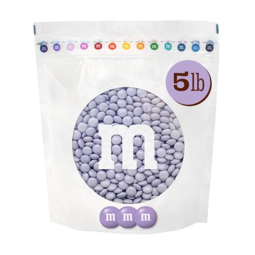 M&amp;M'S Light Purple Milk Chocolate Candy, 5 lb Bulk Resealable Bag