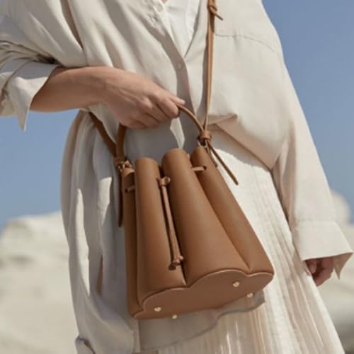Sac messager en forme de pétale rétro chic avec cordon de serrage - 2