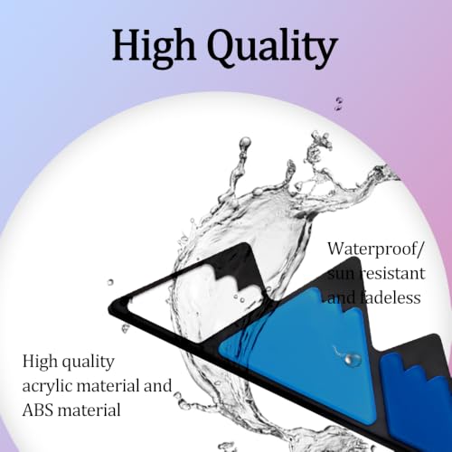 Image of Grille Decor Badge, Tri-Color Grille Insert Trims | Tri-Color Grille Badge Emblem Decoration Accessories Car Truck Label Fit for Most Vehicles