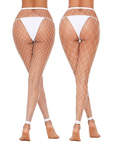Image of Avidlove Fishnet Stockings for Women Footless High Waist Fishnets Tight | Thigh High Stockings, Open Toe, High Stretch, Comfortable, Gothic Costume, Rave Outfits, for Cosplay, Halloween