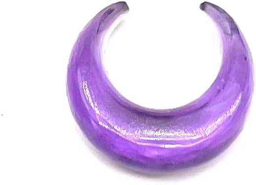 Uni Craft Natural Amethyst Gemtone Hand Carved Septum Pincher Nose Piercing Body Jewelry Gauges Size 12g (2mm) to 1/2" (12mm) Customized Size & Wholesale Also Available