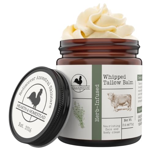 Image of Hearth & Homestead Whipped Beef Tallow for Skin & Face, Unscented, 2.6oz