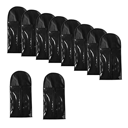 MagiDeal 10pcs Folding Hanging Hair Extensions Hairpieces Bag Zipper Clothes Cover Holder Wig Organizer Case