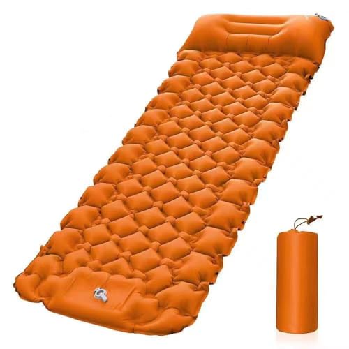 MEIION Cozya Matelas Gonflable Matelas de Camping Autogonflant avec Pompe à Pied, 196x68x8cm Matelas Gonflable Ultra-léger pour Bivouac et Randonnée, Confortable et Gonflage 60s