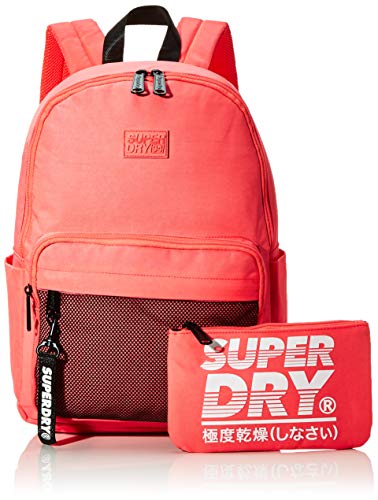Superdry Mesh Pocket Backpack, Pink (Deep Coral) #TOP3