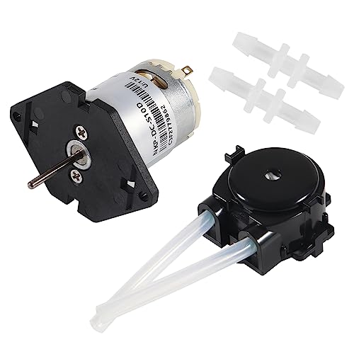 Image of 2Pcs DC 12V Peristaltic Pump DIY Small Liquid Dosing Pump for Aquarium Lab Analytical - Black