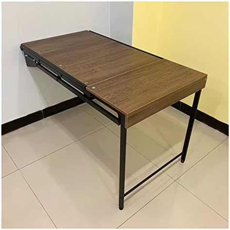 Wall Desk Fold Down Invisible Wall Mounted Folding Desk Multi-Function Kitchen Dining Table with Screws for Home Restaurant Bar Table Coffee Table (Color : E, Size : L 120 x W 60 x H 73cm)