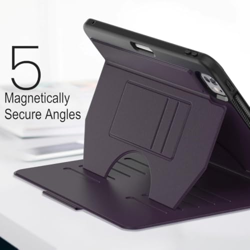 Image of ProElite Case Cover for iPad Pro 11 2024 M4 /M5 2024 /2025 Case, Smart Magnetic Shockproof Protective Case for Apple iPad Pro 11 M4 /M5 2024 /2025 5 Stable Stands with Pencil Holder, Dark Purple