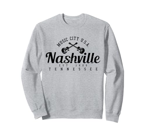 Nashville Sweatshirt - Country Music City Guitar Gift Sweatshirt