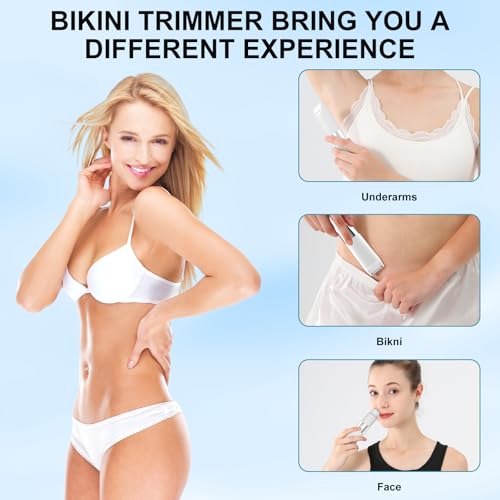Image of Electric Bikini Epilator for Women, 5 in 1 Hair Removal for Face, Chin, Arm, Leg, Armpit, Bikini Trimmer, IPX6 Waterproof, USB Rechargeable, Wet & Dry Lady Shaver,2 Speeds & 5 Cutter Heads