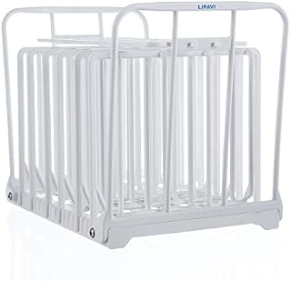LIPAVI N15X Sous Vide Rack with Anti Float - Adjustable, Collapsible, Ensures Even Warming with Sous Vide Cooking - White Polycarbonate with 316L Stainless Steel Weights - Fits LIPAVI C15 Container