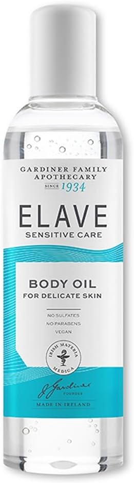 Elave Dermatological Sensitive Body Oil, 250Ml - Enriched With Natural Emollients, Nourishing Oil For Dry & Sensitive Skin, Hypoallergenic & Clinically Proven