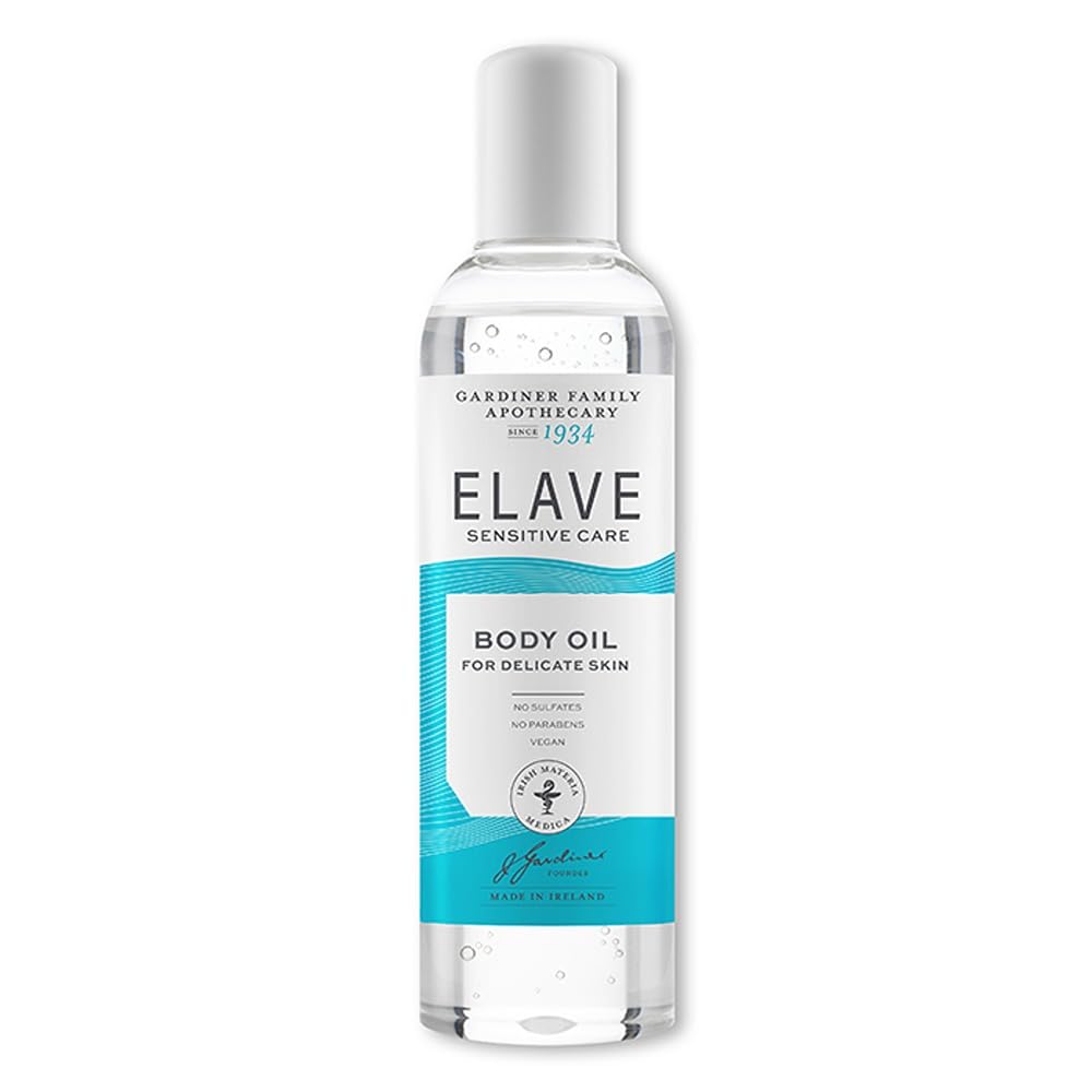 Elave Dermatological Sensitive Body Oil, 250Ml - Enriched With Natural Emollients, Nourishing Oil For Dry & Sensitive Skin, Hypoallergenic & Clinically Proven