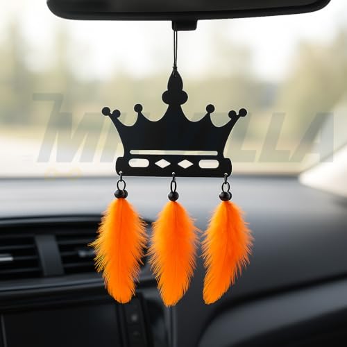 Image of Car Hanging Accessories: Radha Krishna Spiritual Acrylic Decor for Car, Home and Office Desk Decor Accessories (King-CAR-Hang)